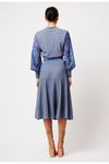 ONCE WAS LYRA WOOL KNIT DRESS - STORM/ZODIAC