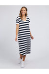 MAEVE MIDI DRESS - NAVY STRIPE