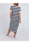 MAEVE MIDI DRESS - NAVY STRIPE