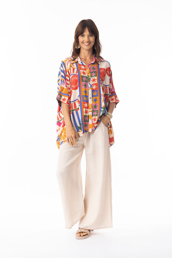 MARCELLA OVERSIZE TOP - PRINT