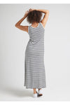LOU LOU JANET MAXI - GREY MARLE & BLACK STRIPE