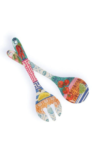 LALA LAND SALAD SERVERS - MEDITERRANEAN SUMMER