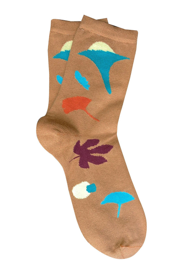 TIGHTOLOGY MEDLEY COTTON SOCKS - COPPER - O/S