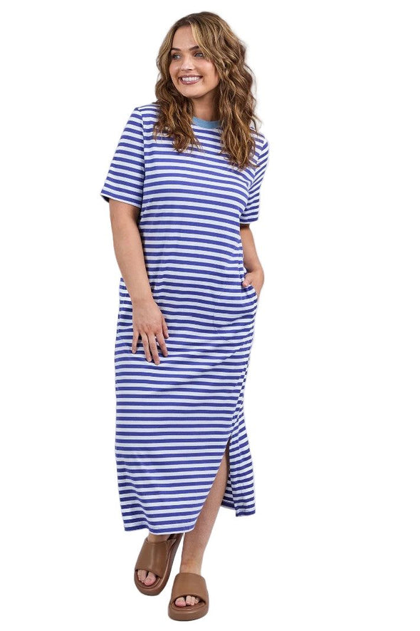ELM MERRY TEE DRESS - OCEAN BLUE