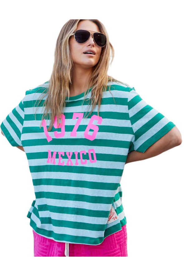 HAMMILL & CO MEXICO 1976 STRIPE TEE - GREEN