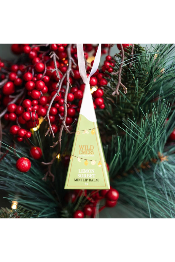 WILD EMERY MINI LIP BALM ORNAMENT - LEMON SORBET
