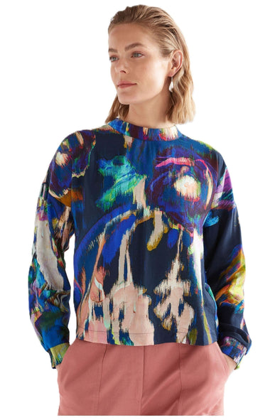 ELK MODA TURTLE NECK TOP - VAARA PRINT