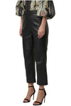 ONCE WAS MONTOYA LEATHER STRAIGHT LEG PANT - ONYX