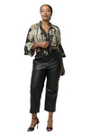ONCE WAS MONTOYA LEATHER STRAIGHT LEG PANT - ONYX