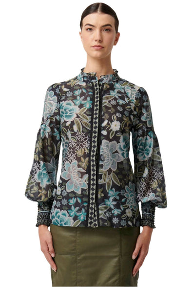 ONCE WAS KNOX COTTON SILK SHIRT - DAHLIA FIELDS