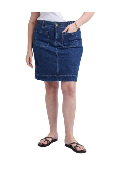 ELM LENNOX DENIM SKIRT - DARK BLUE