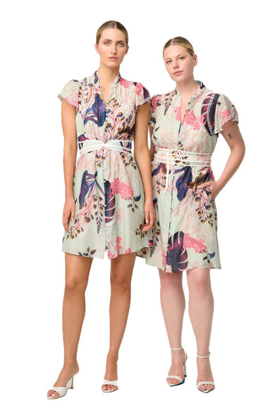 ONCE WAS NISREEN COTTON SILK  DRESS - OASIS FLORA