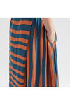 ELK TILBE SKIRT - BRONZE/TEAL STRIPE