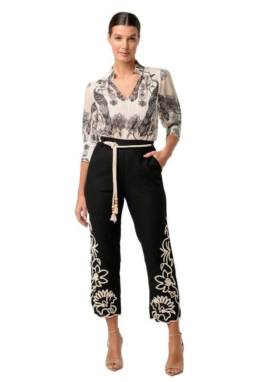 ONCE WAS OLEANDER COTTON SILK BLOUSE - IMPERIAL STONE