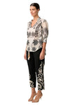 ONCE WAS OLEANDER COTTON SILK BLOUSE - IMPERIAL STONE