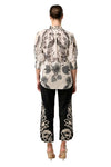 ONCE WAS OLEANDER COTTON SILK BLOUSE - IMPERIAL STONE
