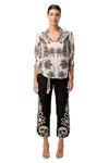 ONCE WAS OLEANDER COTTON SILK BLOUSE - IMPERIAL STONE