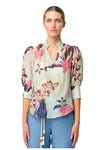 ONCE WAS OLEANDER COTTON SILK BLOUSE - OASIS FLORA