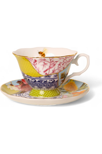 LALA LAND TEA CUP & SAUCER - PIECES OF POETRY