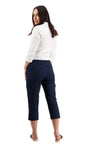 VASSALLI POPLIN PULL ON PANT - NAVY