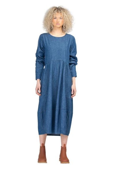 BOOM SHANKAR GURU DRESS - MID WASH DENIM