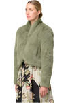ONCE WAS REINA FAUX FUR JACKET - JADE MIST