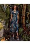 ONCE WAS RIO VISCOSE CHIFFON MIDI DRESS - AZTEC FLOWER