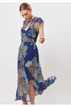 ONCE WAS RIO VISCOSE CHIFFON MIDI DRESS - AZTEC FLOWER