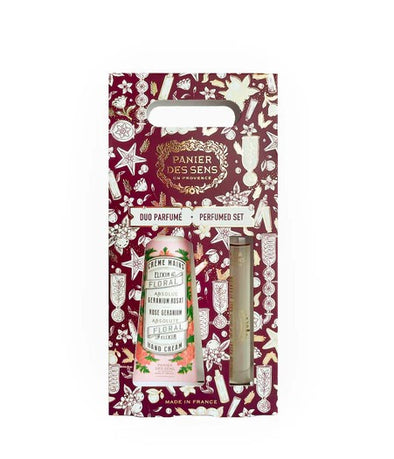 PANIER DES SENS ROSE GERANIUM DUO - HAND CREAM & ROLL ON