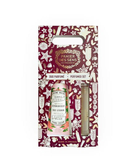 PANIER DES SENS ROSE GERANIUM DUO - HAND CREAM & ROLL ON
