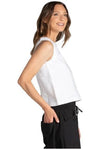 BOOM SHANKAR ROSE LINEN TOP - WHITE