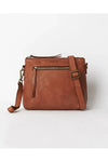 JUJU & CO LARGE ESSENTIAL POUCH - COGNAC