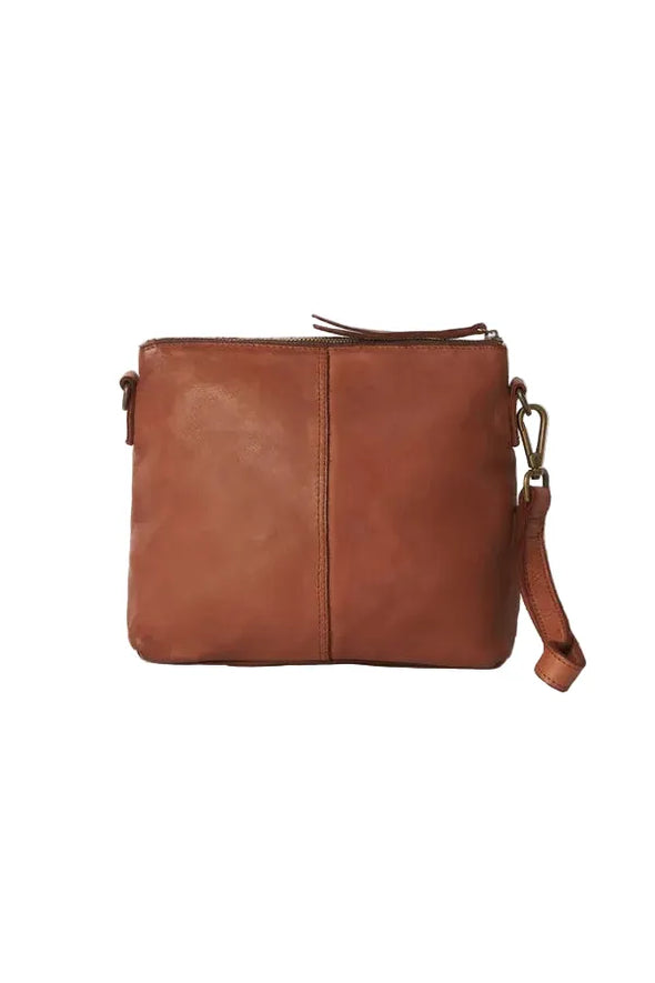 JUJU & CO LARGE ESSENTIAL POUCH - COGNAC