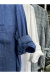 ENVELOPPE LINEN SHIRT - MINI MARINE