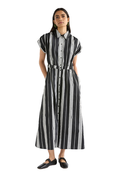 ELK REZA SHIRT DRESS - FEZ PRINT BLACK