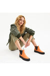 ROLLIE FIELDS CHELSEA RUBBERISED BOOTS - ORANGE