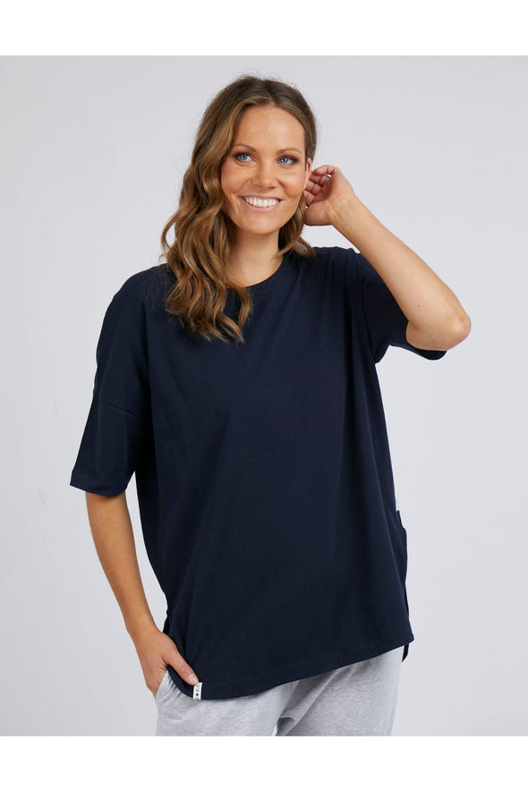 ELM SOCIETY S/S TEE - NAVY