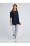 ELM SOCIETY S/S TEE - NAVY