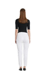 TIRELLI STRAIGHT CROP PANT - WHITE
