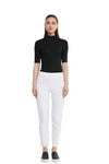 TIRELLI STRAIGHT CROP PANT - WHITE