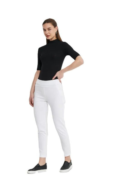 TIRELLI STRAIGHT CROP PANT - WHITE