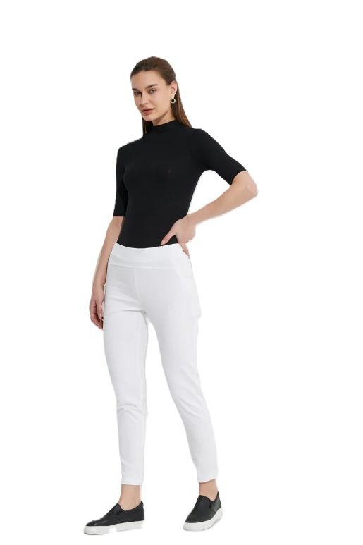 TIRELLI STRAIGHT CROP PANT - WHITE