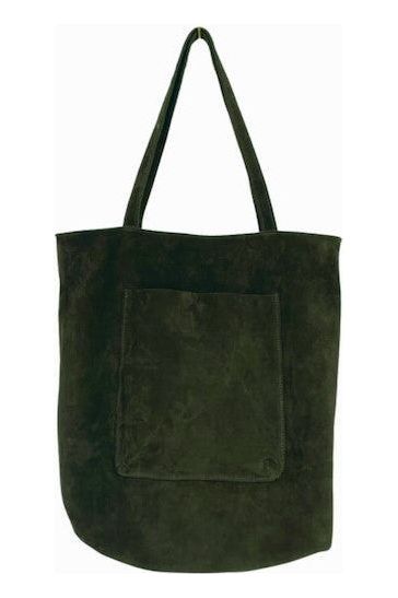 JUJU & CO SUEDE EVERYDAY TOTE - OLIVE