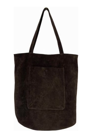 JUJU & CO SUEDE EVERYDAY TOTE - CHOCOLATE