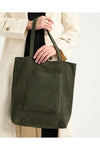 JUJU & CO SUEDE EVERYDAY TOTE - OLIVE