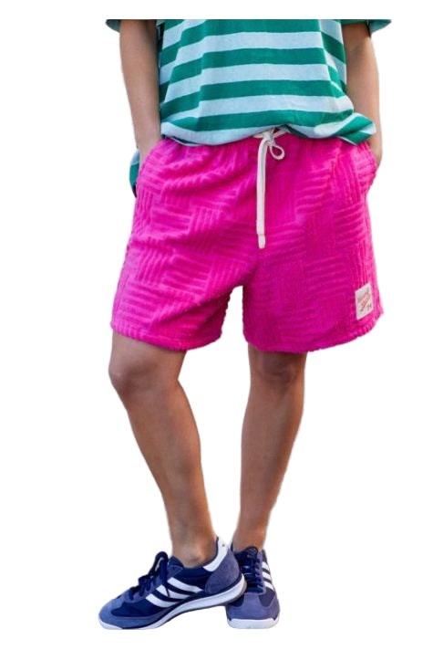 HAMMILL & CO SUMMER TOWELLING SHORT - HOT PINK