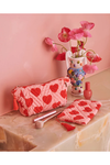 KIP&CO VELVET COSMETICS PURSE - SWEETHEART