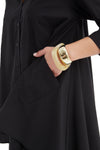 TIRELLI SWING BACK LYOCELL SHIRT - BLACK
