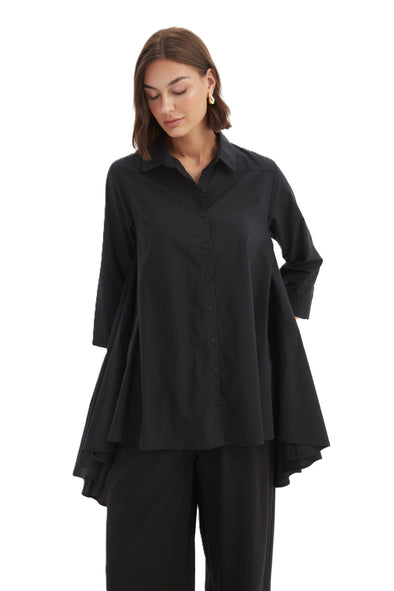 TIRELLI SWING BACK LYOCELL SHIRT - BLACK