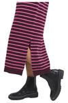 ELM TESS STRIPE KNIT DRESS - MERLOT/PINK